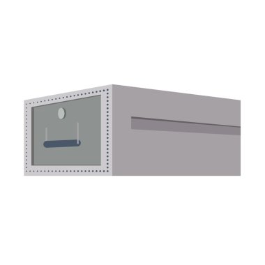 Kasa güvenlik para finansal öğe simgesi. Vektör grafiği