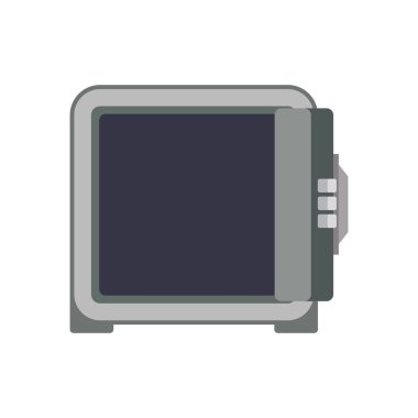 Kasa güvenlik para finansal öğe simgesi. Vektör grafiği