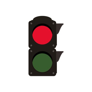 Semafor güvenlik sokak ulaşım kentsel simgesi. Vektör grafiği