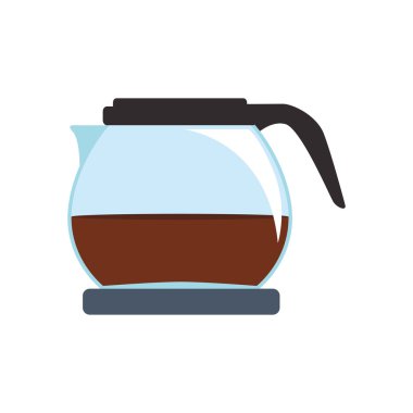 Kahve makinesi tedarik ev elektrikli cihaz simgesi. Vektör grafiği