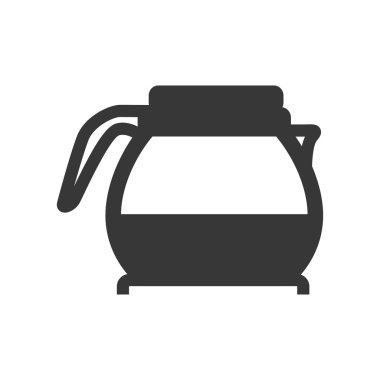 Kettle pot tedarik ev elektrikli cihaz simgesi. Vektör grafiği