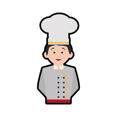 Şefler Şef adam erkek avatar kişi simgesi şapka. Vektör grafiği