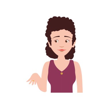 Kadın kadın avatar kişi kişi simgesi. Vektör grafiği