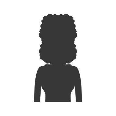 Kadın siluet kadın avatar kişi kişi simgesi. Vektör grafiği