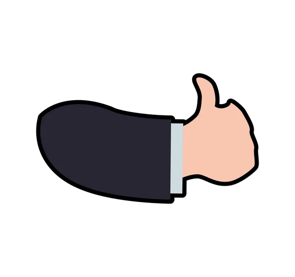 Hand thumbs up finger icon.  Vector graphic — Stock Vector