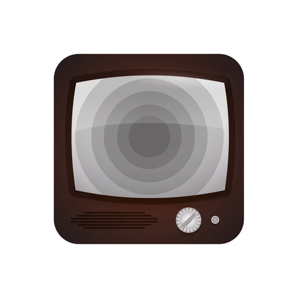 Tecnología de televisión retro icono vintage. Gráfico vectorial — Vector de stock