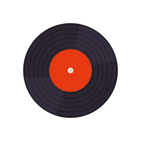 Icono vintage retro de tecnología de vinilo. Gráfico vectorial — Archivo Imágenes Vectoriales