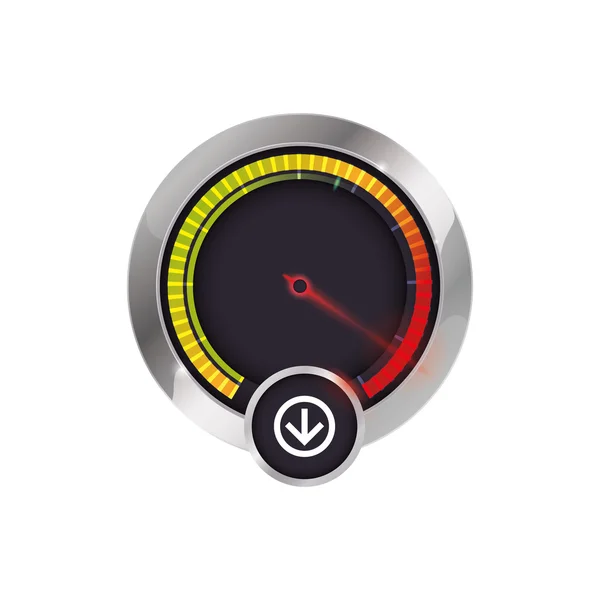 Calibre el icono de velocidad del kilómetro de transporte. Gráfico vectorial — Vector de stock