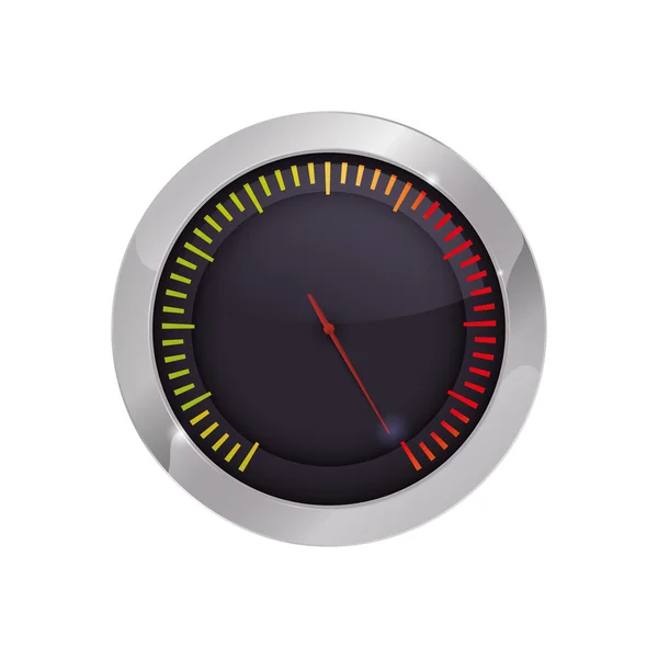 Gauge transportation kilometer speed icon. Vector graphic — Stock Vector