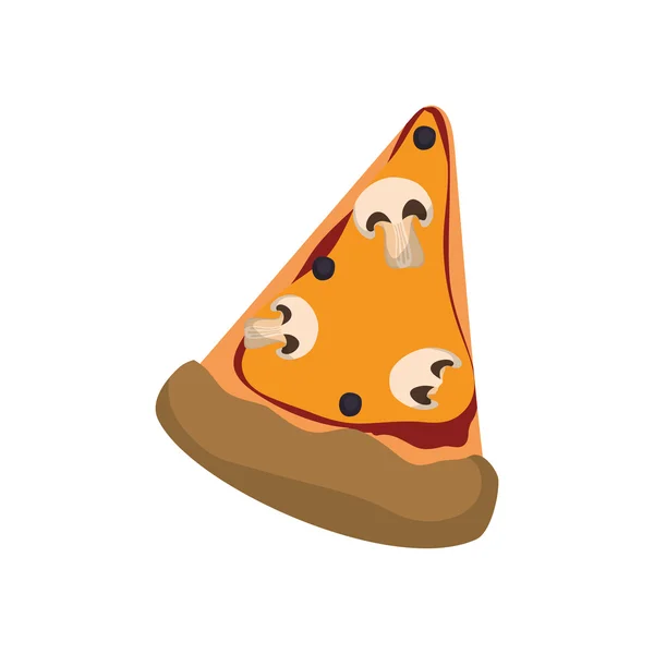 Menú de comida para pizza icono de la cena rápida. Gráfico vectorial — Vector de stock