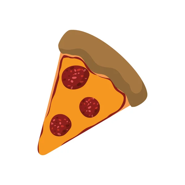 Menú de comida para pizza icono de la cena rápida. Gráfico vectorial — Vector de stock