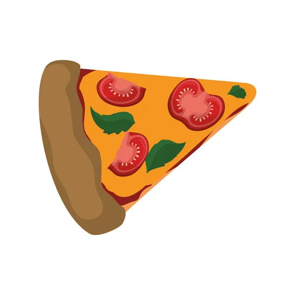 Menú de comida para pizza icono de la cena rápida. Gráfico vectorial — Vector de stock