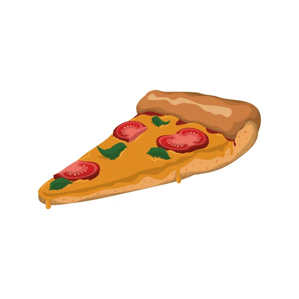 Menú de comida para pizza icono de la cena rápida. Gráfico vectorial — Vector de stock