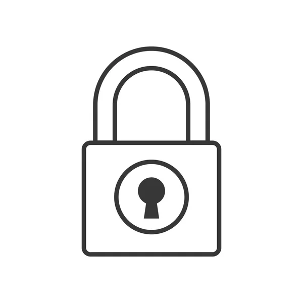 Padlock security system protection icon. Vector graphic — Stock Vector