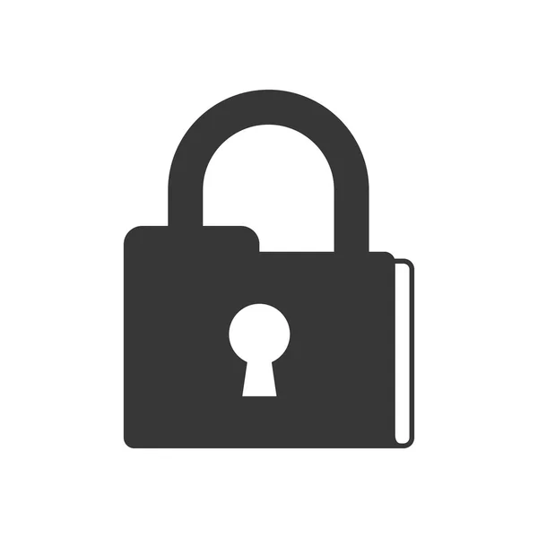 Padlock file security system protection icon. Vector graphic — Stock Vector