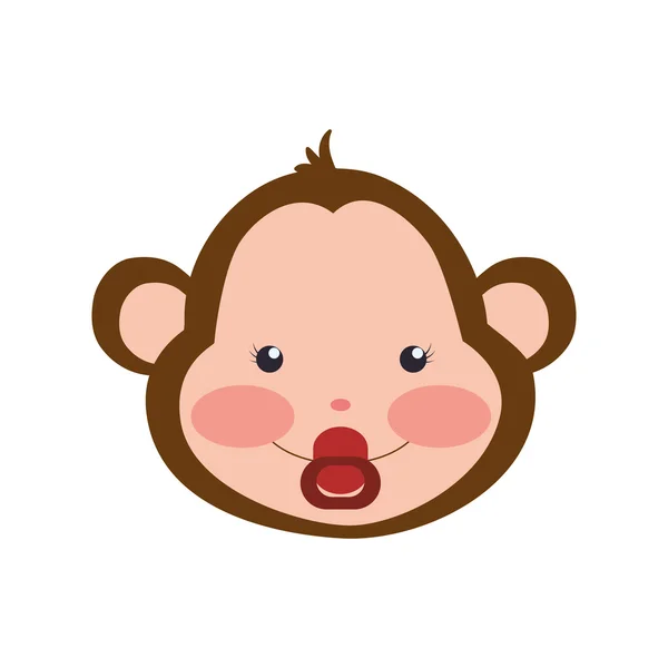 Маленькая икона обезьяны. Векторная графика — стоковый вектор