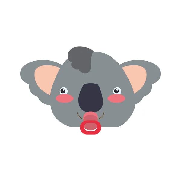 Koala lindo animal pequeño icono. Gráfico vectorial — Vector de stock