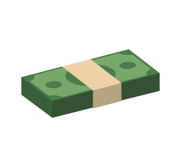 Facturas de dinero ícono de valor del elemento financiero. Gráfico vectorial — Vector de stock