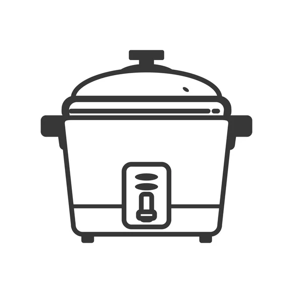 Rice cooker supply house electric appliance icon. Vector graphic — Stock Vector