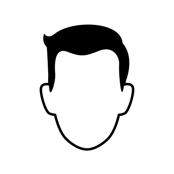 Hombre hombre avatar cabeza persona icono. Gráfico vectorial — Vector de stock