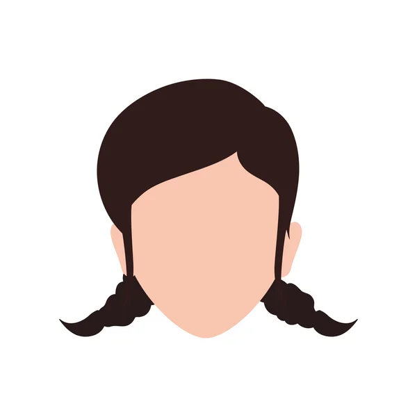 Chica avatar mujer persona icono de la gente. Gráfico vectorial — Vector de stock