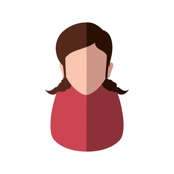 Menina fêmea avatar pessoa pessoas ícone. Gráfico vetorial — Vetor de Stock