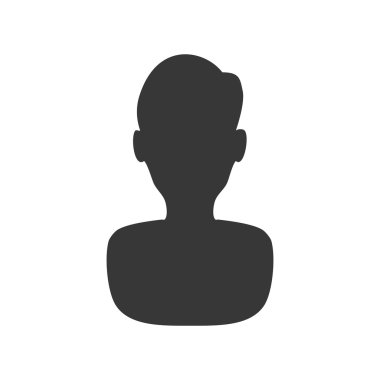 Adam siluet erkek avatar kişi kişi simgesi. Vektör grafiği