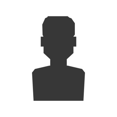 Adam siluet erkek avatar kişi kişi simgesi. Vektör grafiği