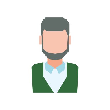 Dedesi erkek saç gri simgesi. Vektör grafiği