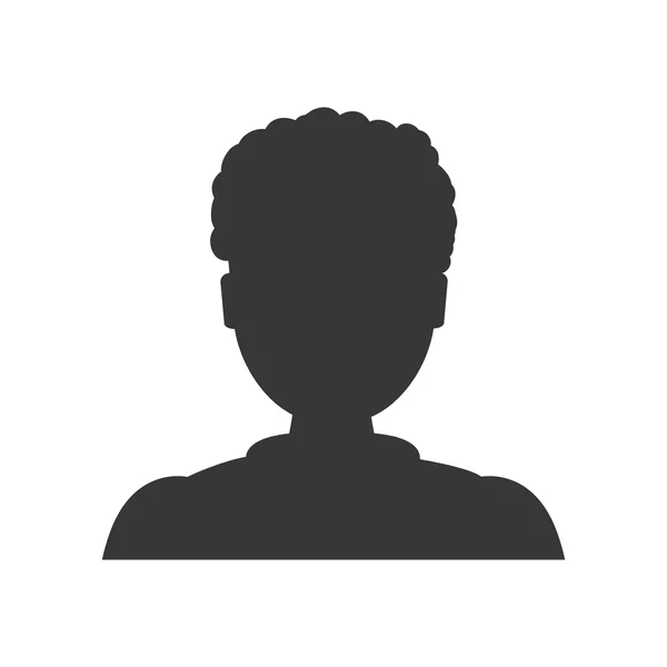 Mann männliche Silhouette Avatar Person Menschen-Symbol. Vektorgrafik — Stockvektor