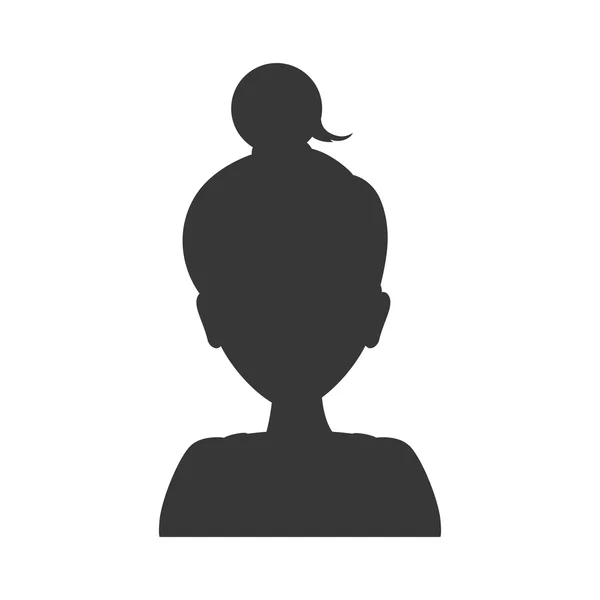 Chica avatar mujer persona icono de la gente. Gráfico vectorial — Archivo Imágenes Vectoriales