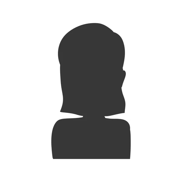 Frau Silhouette weibliche Avatar Person Menschen-Symbol. Vektorgrafik — Stockvektor