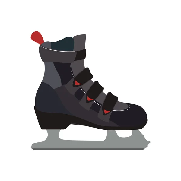 Skate παπούτσι χειμερινό άθλημα χόμπι εικονίδιο. Διανυσματικό γραφικό — Διανυσματικό Αρχείο
