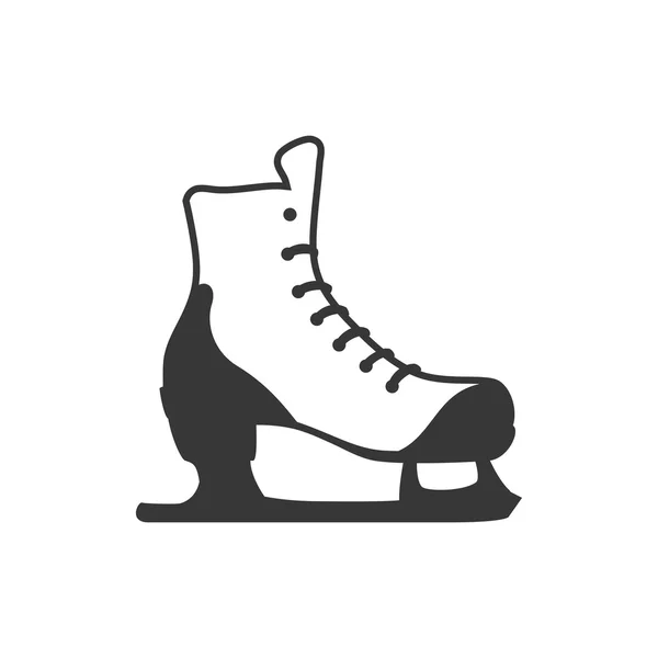 Skate boty zimní sport hobby ikona. Vektorové grafiky — Stockový vektor