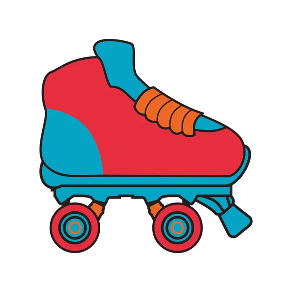 Roller skate chaussure sport passe-temps icône. Graphique vectoriel — Image vectorielle