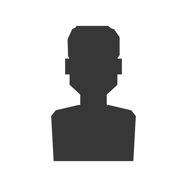 Mann Silhouette männlichen Avatar Person Menschen-Symbol. Vektorgrafik — Stockvektor