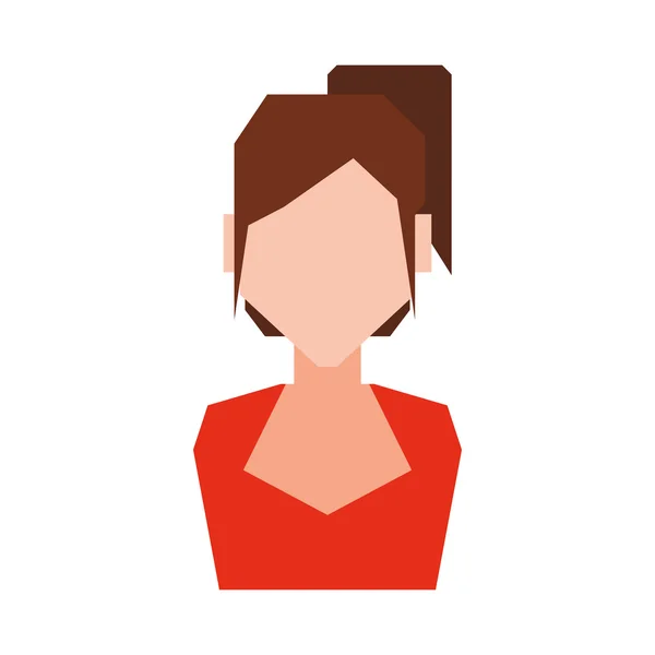 Vrouw vrouwelijke avatar persoon mensen pictogram. Vectorafbeelding — Stockvector