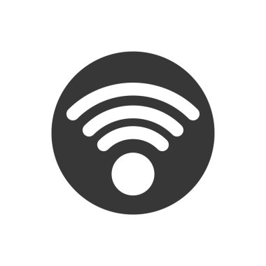 WiFi internet web teknoloji simgesi. Vektör grafiği