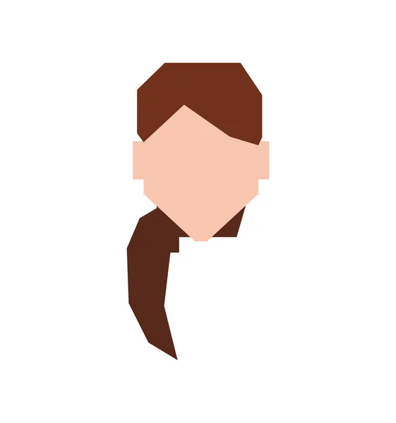 Woman female avatar person people icon. Vector graphic — Stock Vector