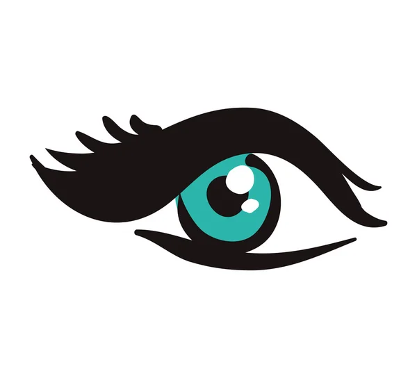 Eye look view human optical icon. Vector graphic — Stock Vector