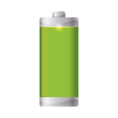 Pil enerji güç şarj simgesi. Vektör grafiği