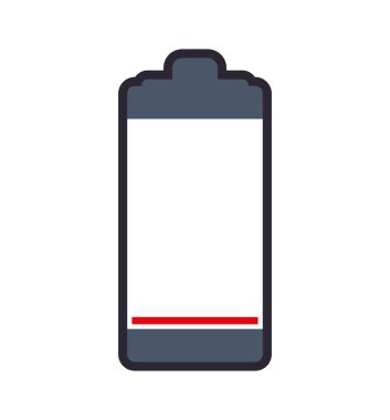 Pil enerji güç şarj simgesi. Vektör grafiği