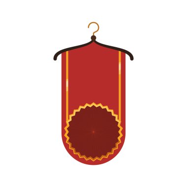 Satılık etiket kanca teklif afiş simgesi. Vektör grafiği