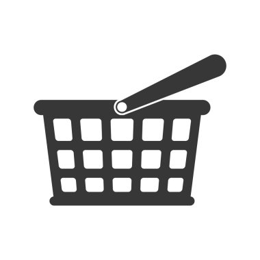alışveriş sepeti mağaza ticaret simgesi. Vektör grafiği