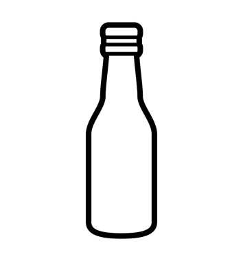 şişe bira içki içecek alkol simgesi. Vektör grafiği