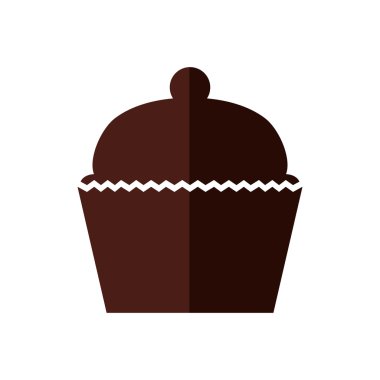 cupcake kek tatlı tatlı simgesi. Vektör grafiği