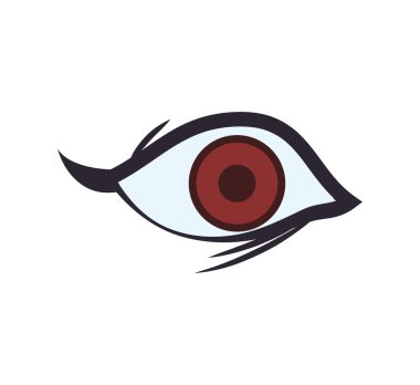 göz ifade çizgi film simgesi bak. Vektör grafiği