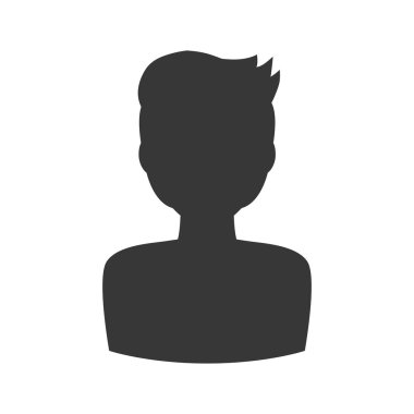 Adam siluet erkek avatar kişi kişi simgesi. Vektör grafiği