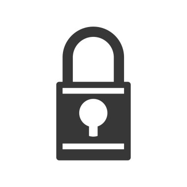 asma kilit güvenlik sistemi insurace koruma simgesi. Vektör grafiği