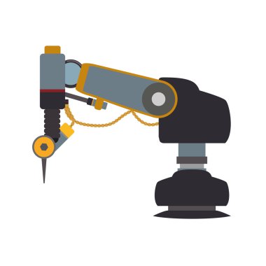 kol robot teknolojisi android metal simgesi. Vektör grafiği